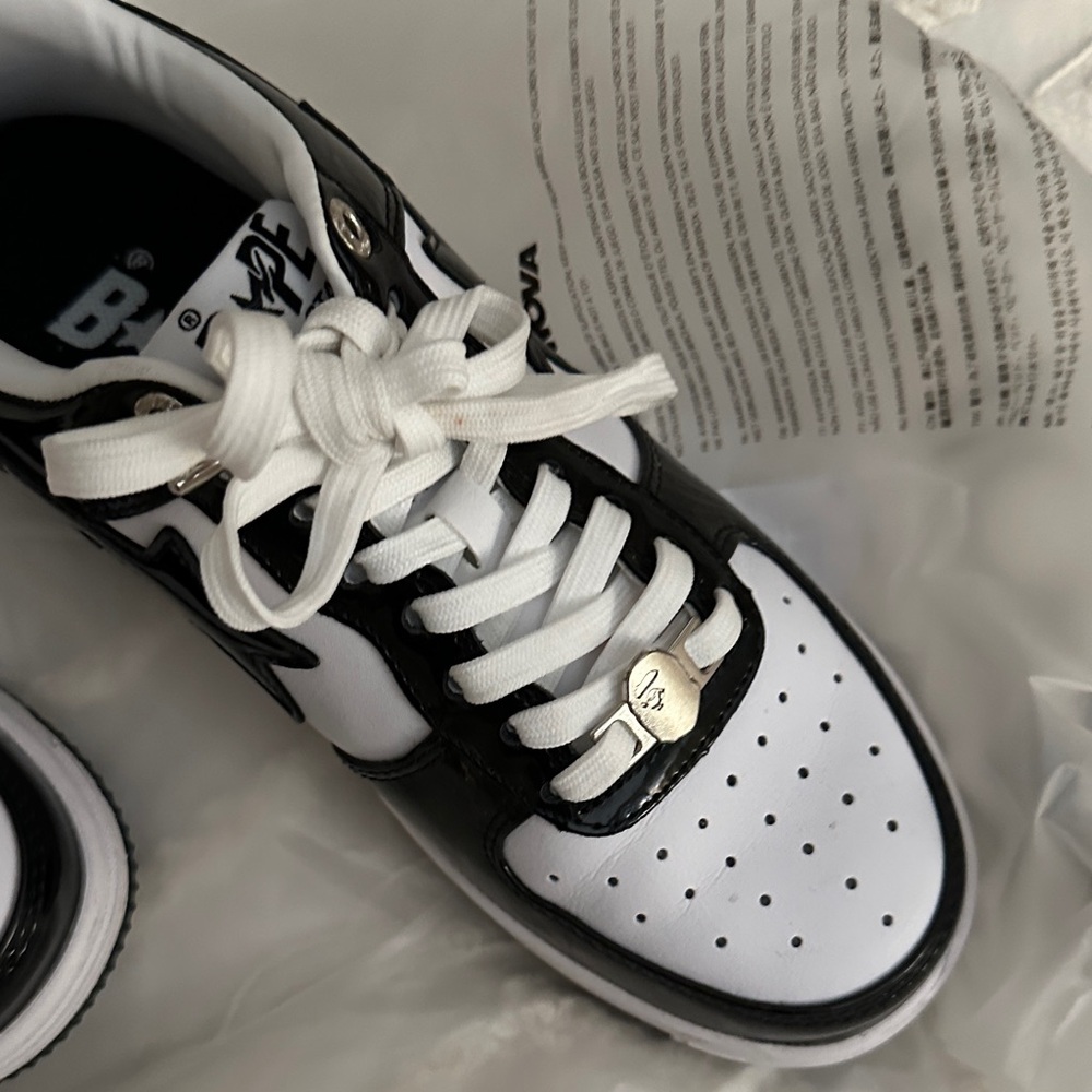 Bape Black and White Men's Shoes - Picture 10 of 11